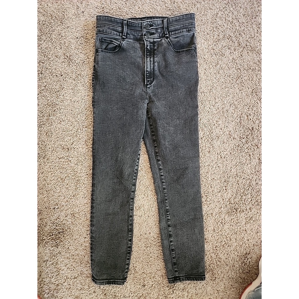 Abercrombie & Fitch Ankle Ultra High Rise Jeans 29/8R Super Skinny Black Grunge